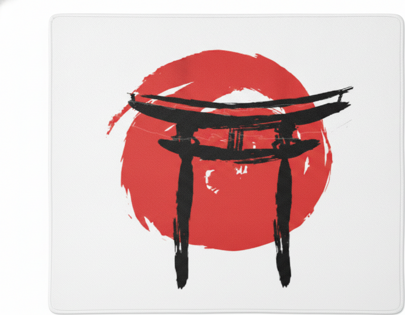 Rdeči vinilni preprogi z japonskimi motivi - TenStickers