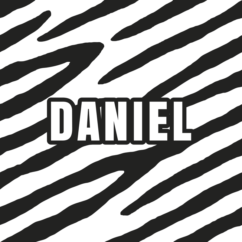 Personalizirana preproga iz zebre vinila z imenom - TenStickers