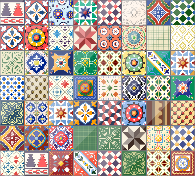 Izvirna pisana pisana preproga iz vinila - TenStickers