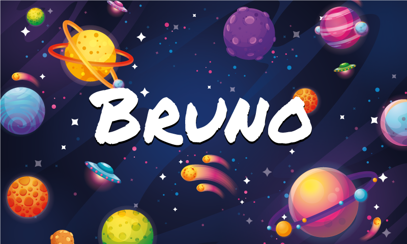 Vesolje in planeti vinilna preproga z imenom - TenStickers