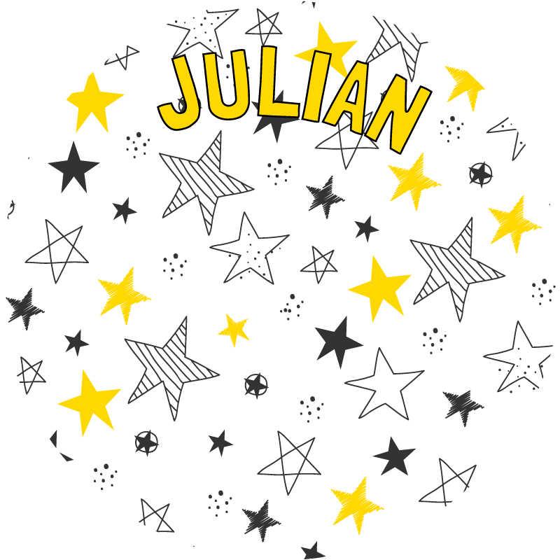 čudovite okrogle personalizirane zvezde vinilne preproge - TenStickers