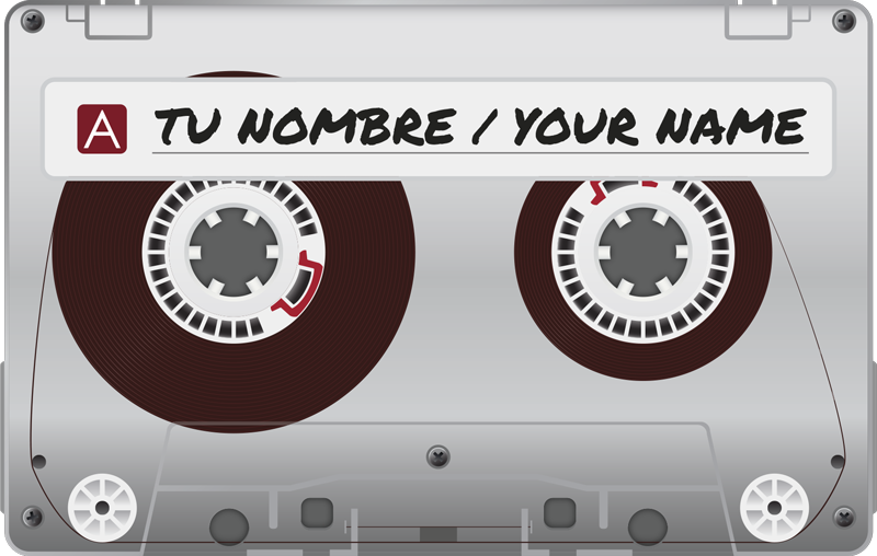 Preproga pvc radijska kaseta z imenom - TenStickers