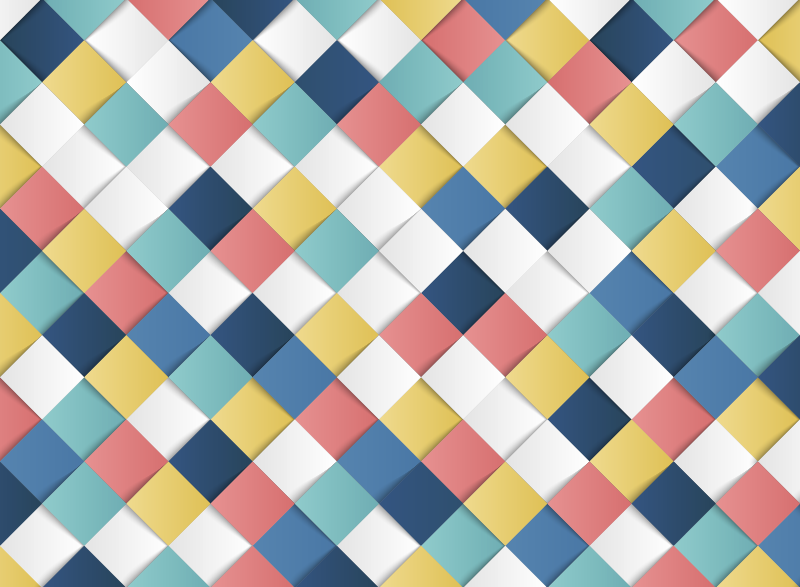 čudoviti 3d kvadratni mozaični vinilni preprog - TenStickers