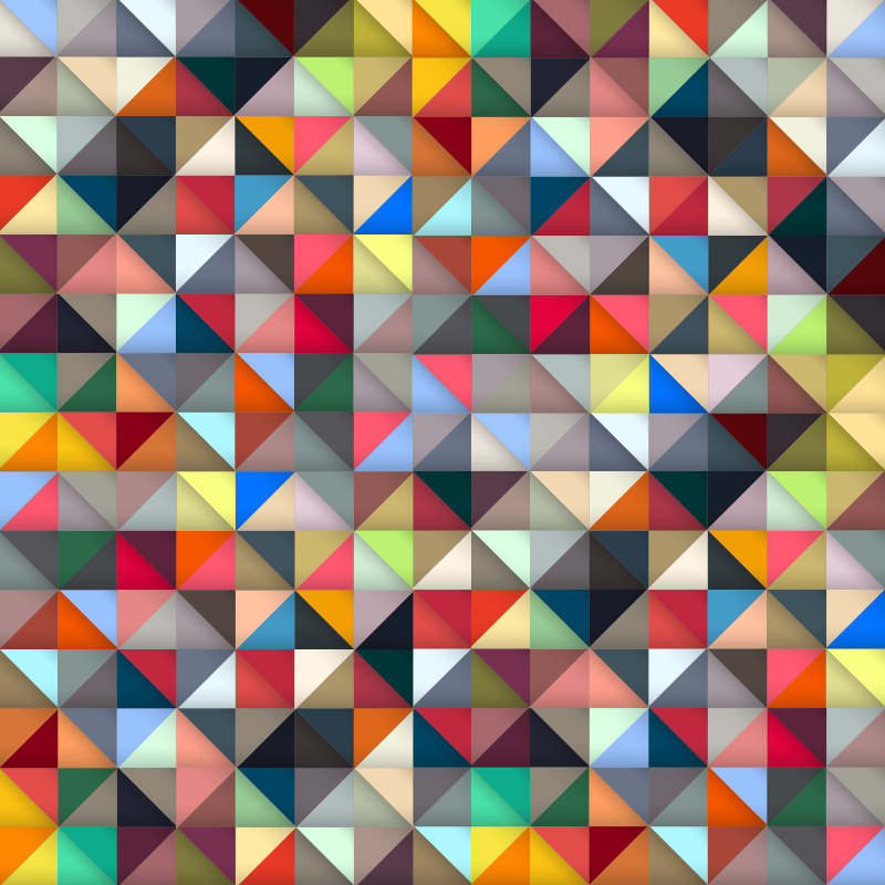 Barvita trikotna preproga iz vinilnega mozaika - TenStickers