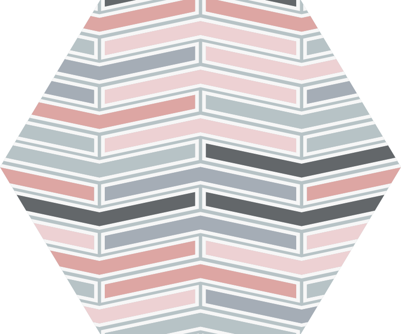 Neverjetna šesterokotna vinilna preproga v nordijskem slogu - TenStickers