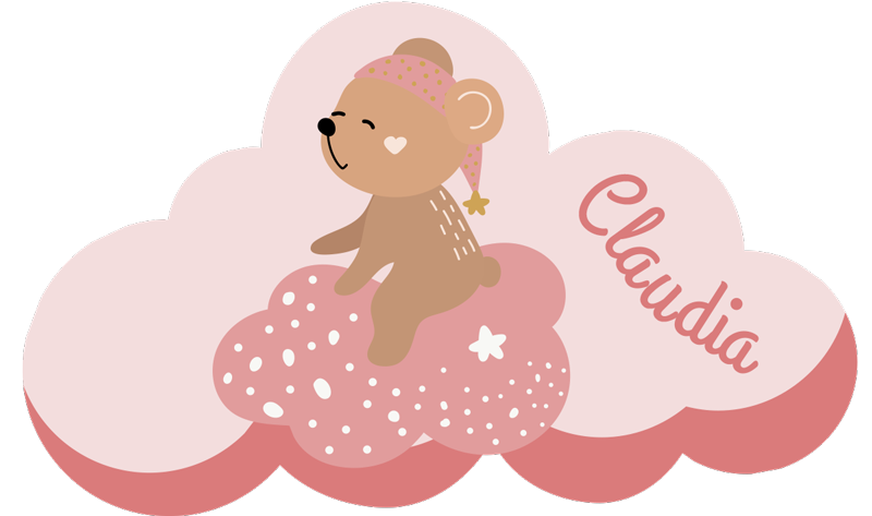 Personalizirana roza vinil preproga za otroke - TenStickers