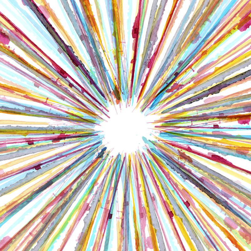 Akvarelna črtasta vinilna preproga - TenStickers