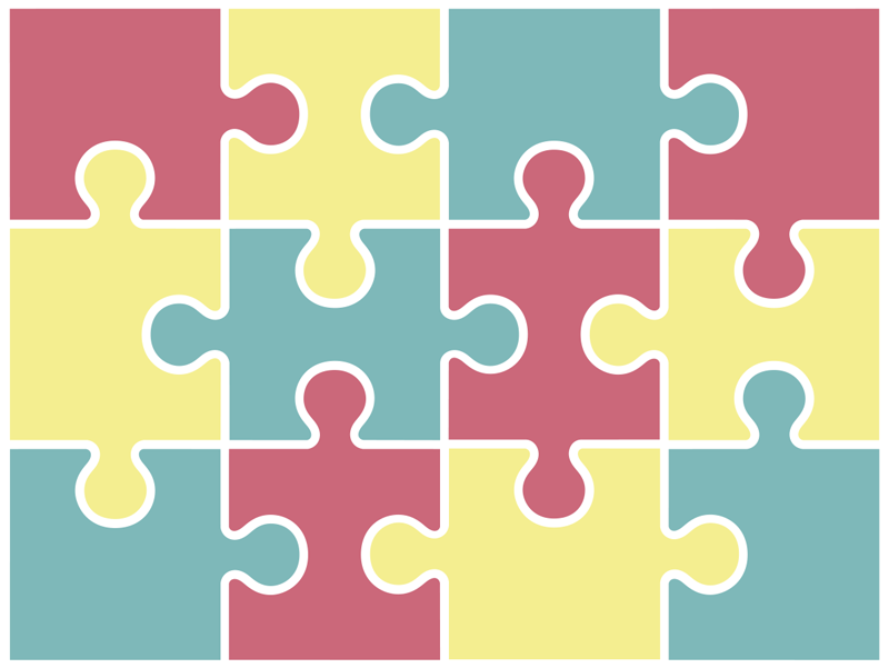 Pastelni toni puzzle igra vinilna preproga - TenStickers