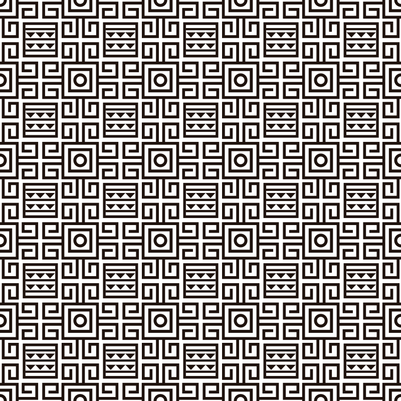 Osupljive črno-bele etnične vinilne preproge - TenStickers