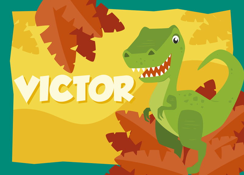 Vinilna preproga dinozavra z imenom - TenStickers