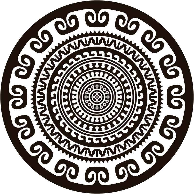 črno-bela mandala spalnica vinil preproga - TenStickers