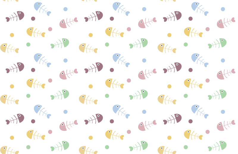 Ribje kosti živalska vinilna preproga - TenStickers