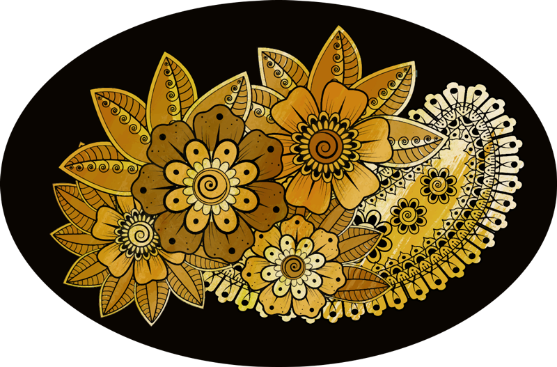 Detajl mandale Vinilna preproga mandala - TenStickers