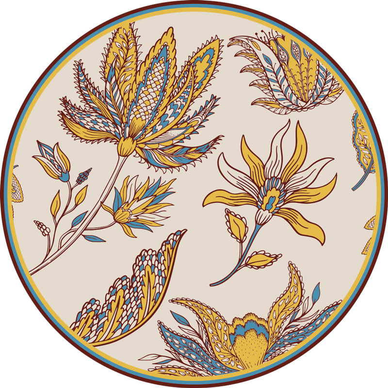 Paisley preproga za rože vinila - TenStickers