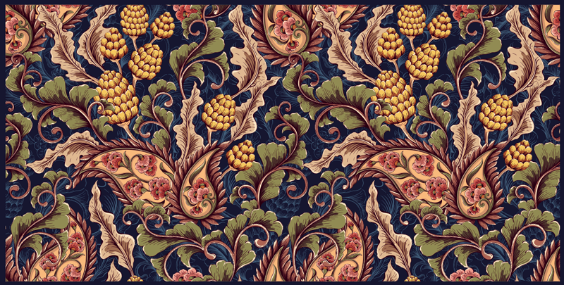 Cvetlični okras cvetlična vinilna preproga - TenStickers