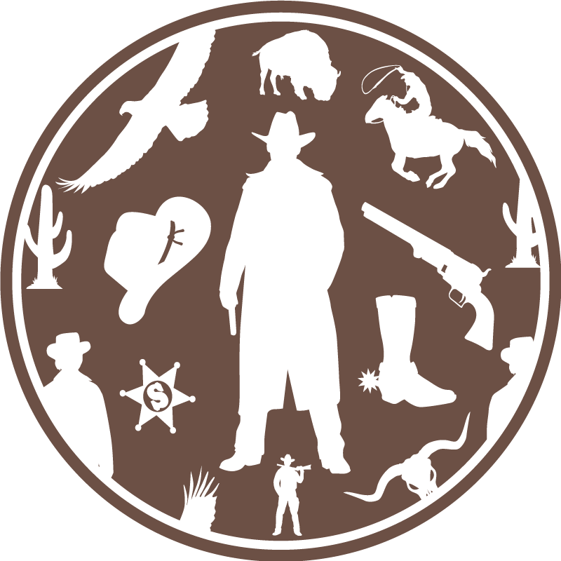 Kavboj in konji vzorci otroške vinilne preproge - TenStickers