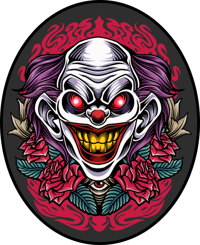 Clown art halloween vinil preproga - TenStickers