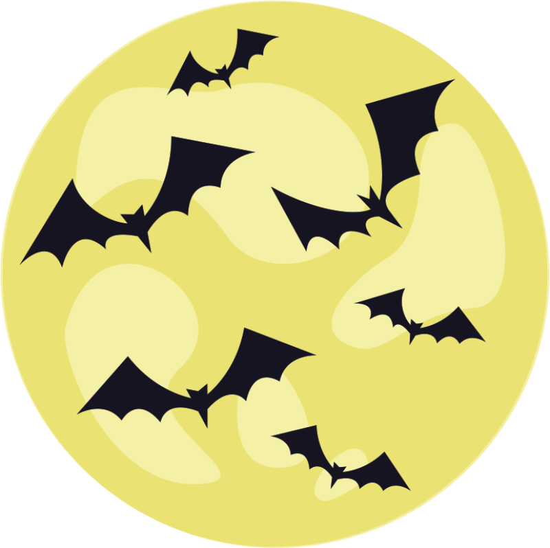Halloween netopir nočni vzorec vinil preproga - TenStickers