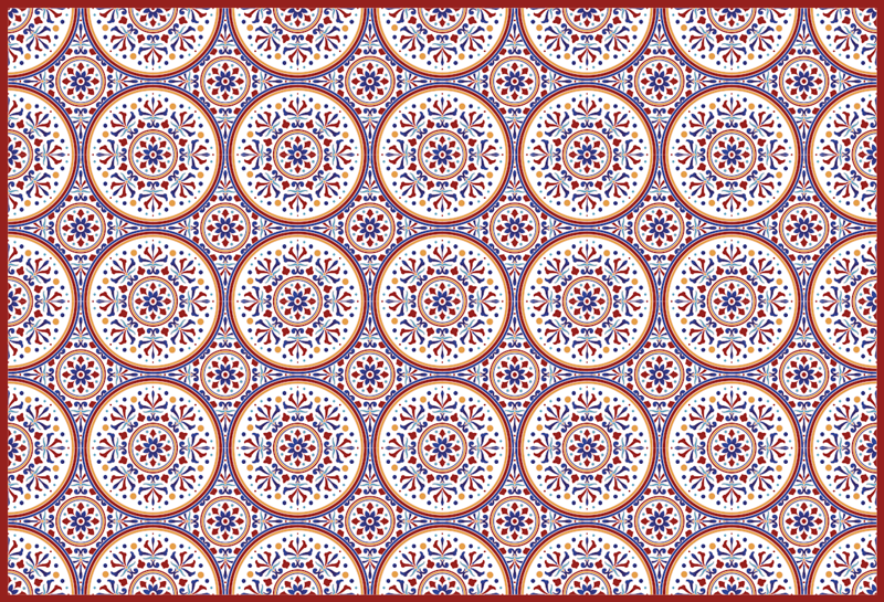 Majolika ploščice vinil dvorana preproga - TenStickers