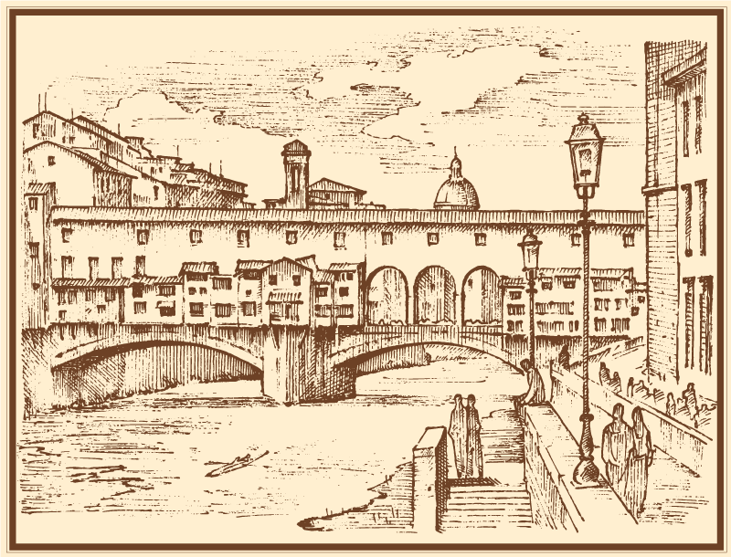 Florence v preprogi dnevne sobe v italiji - TenStickers