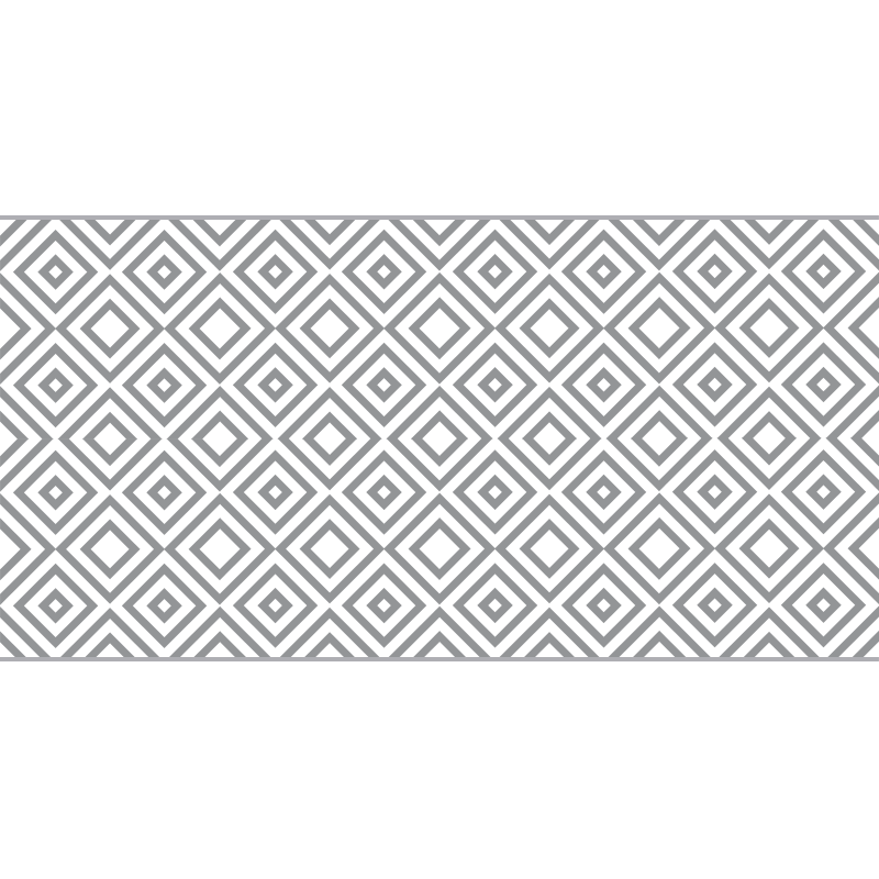 Panorama sivi kvadrati moderna vinil preproga - TenStickers