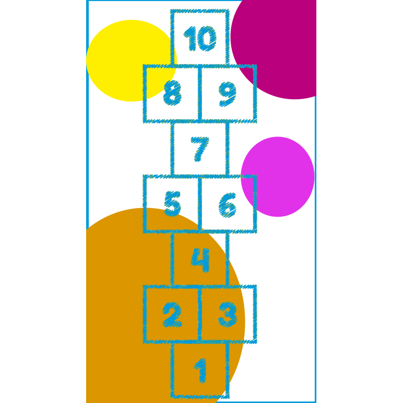 Otroci skakalna igra vinil preproga igra mat - TenStickers