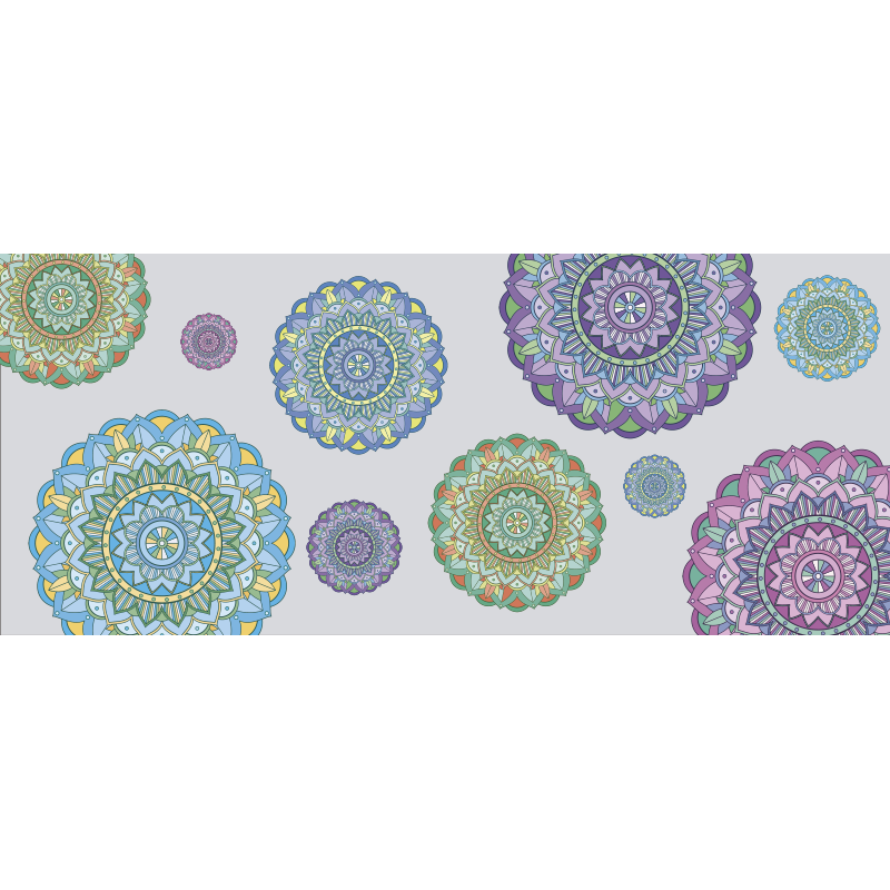 Mandala krogi mandala preproga - TenStickers