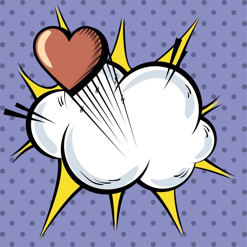 Pop art eksploziv Vinilna preproga z igre - TenStickers