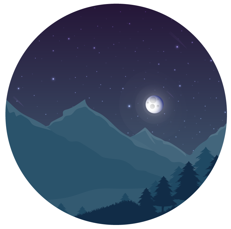 Gorska noč Naravne vinilnea preproga - TenStickers