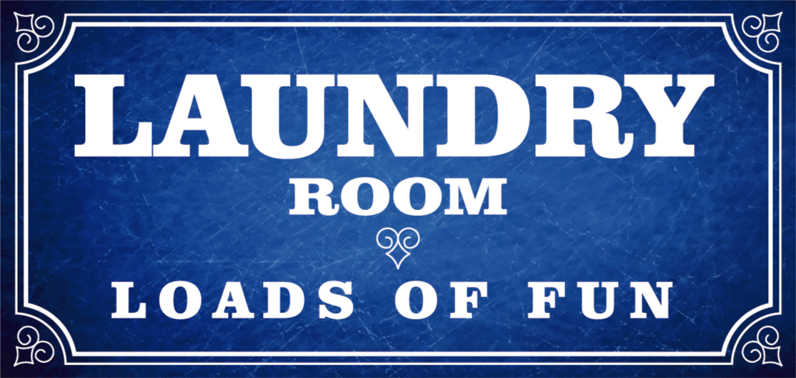 Zabava v pralnici vinilne preproge z napisom - TenStickers