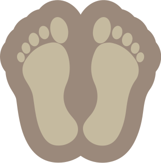 Vinil preproga kopalniški odtisi moderna preproga - TenStickers