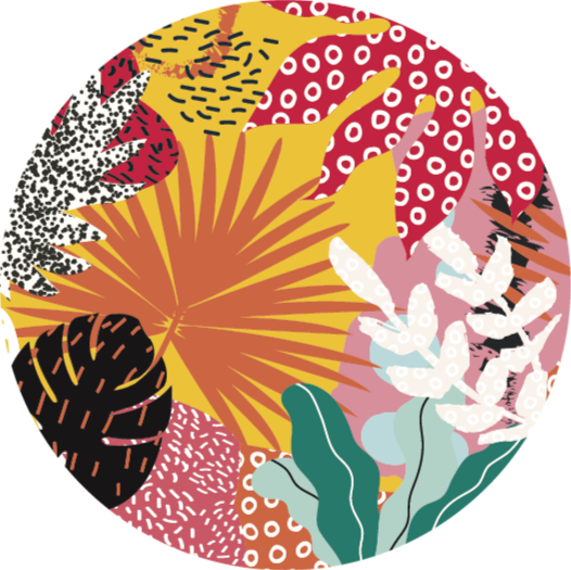 Tropska botanična harmonija cvetlična vinilna preproga - TenStickers