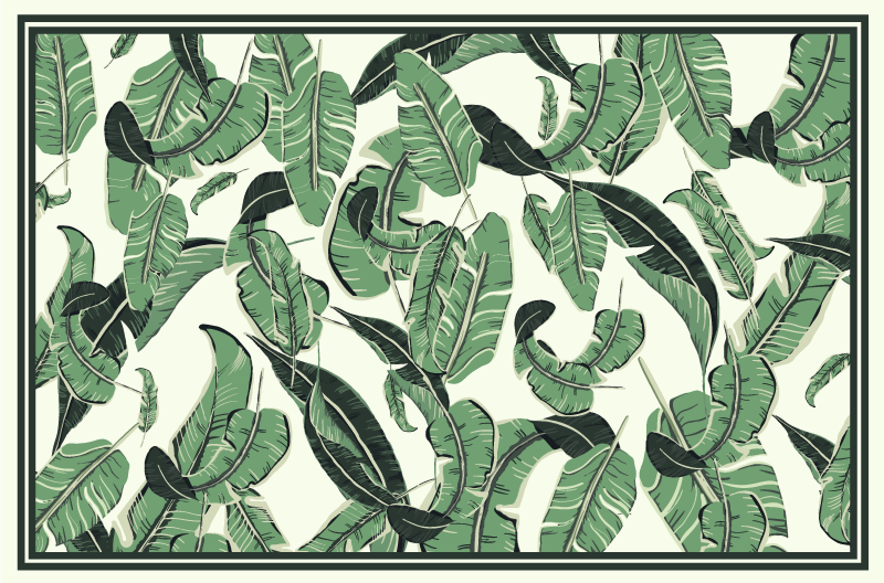 Orjaški palmovi listi cvetlična preproga - TenStickers