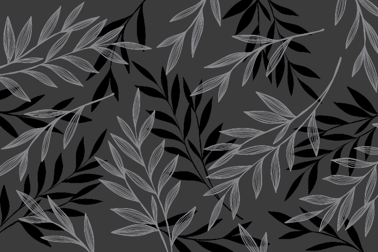 Listnata silhueta cvetlična vinilna preproga - TenStickers