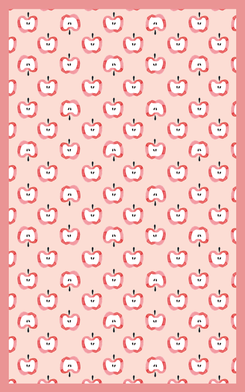 Rdeča jabolka moderna vinil preproga - TenStickers