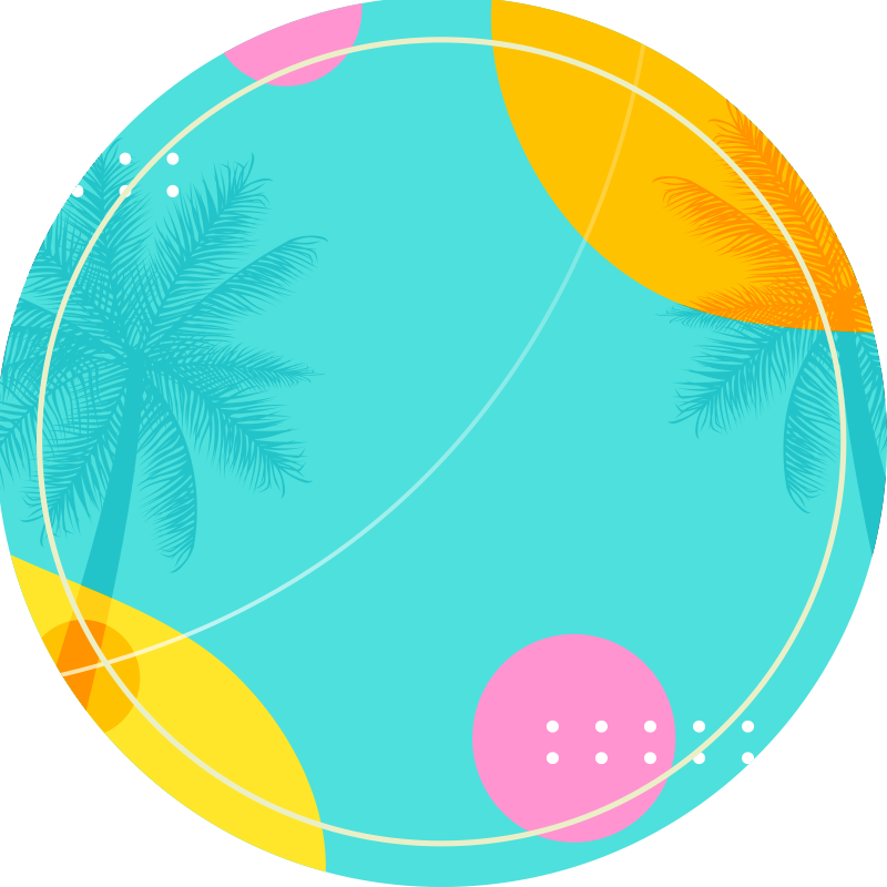 Dekoracija tropskih palm cvetlična vinilna preproga - TenStickers