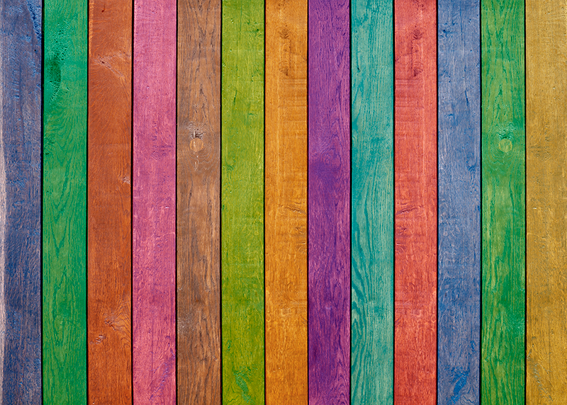 Lesena tla v večbarvnem vzorcu - TenStickers