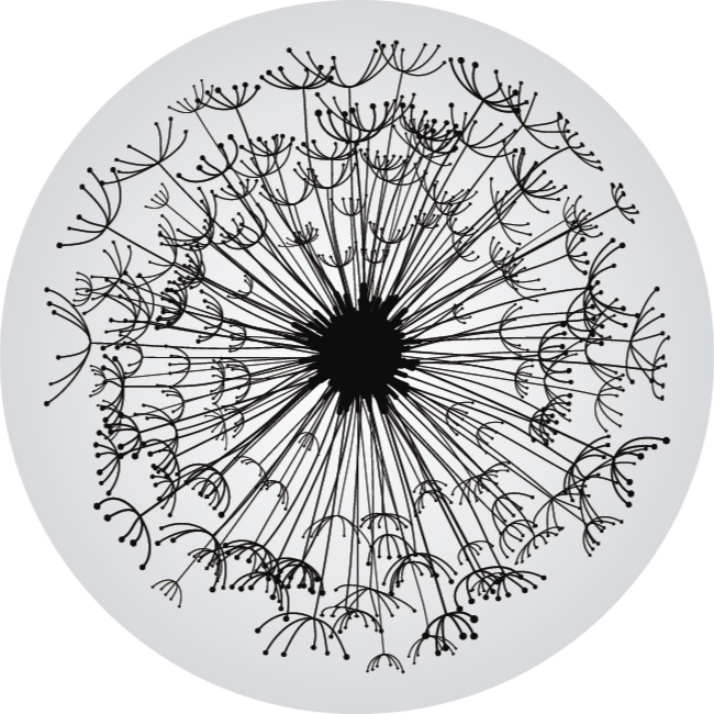 Okrogla vinil preproga z listi cvetno preprogo - TenStickers