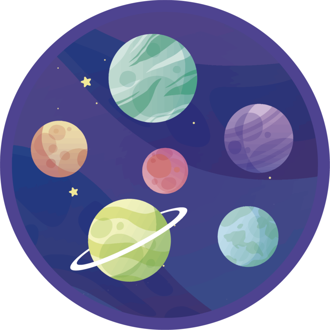 Različni planeti galaxy kids vinil preproga - TenStickers