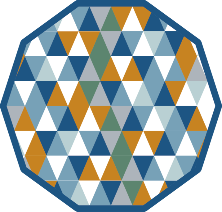 Pvc preproga večbarvni trikotniki vinil preproge - TenStickers