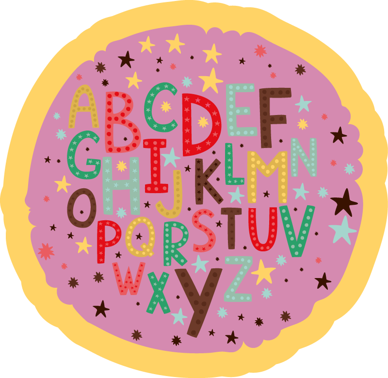 Poučna abeceda abecedni vinilni preproga - TenStickers