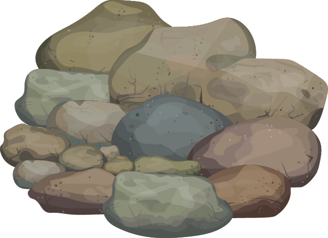 Ilustracija kamenčkov Vinilna preproga s kamnitim vzorcem - TenStickers