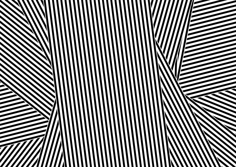 črno bela črtasta vinil preproga za dnevno sobo - TenStickers