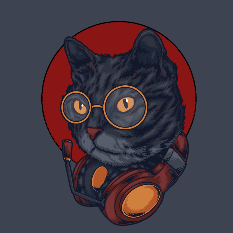 Mačji astronavt Tepih z živalskim potiskom - TenStickers