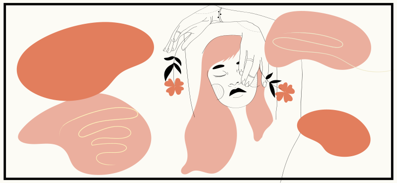 Abstraktna umetnost obraza minimalistična vinilna preproga - TenStickers