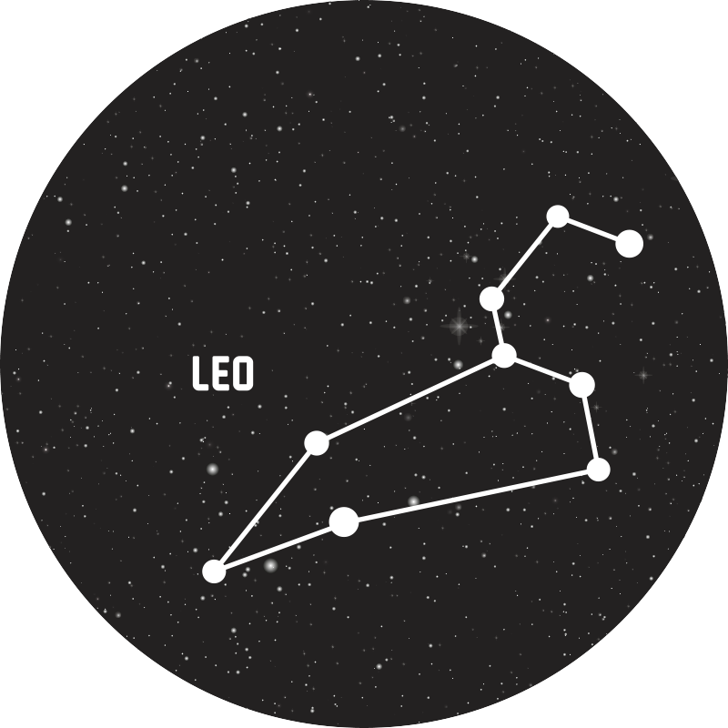 Zodiakalno znamenje leo moderna preproga - TenStickers