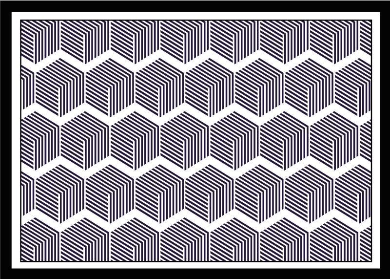 črno-bele talne ploščice labirynth 3d mozaik - TenStickers