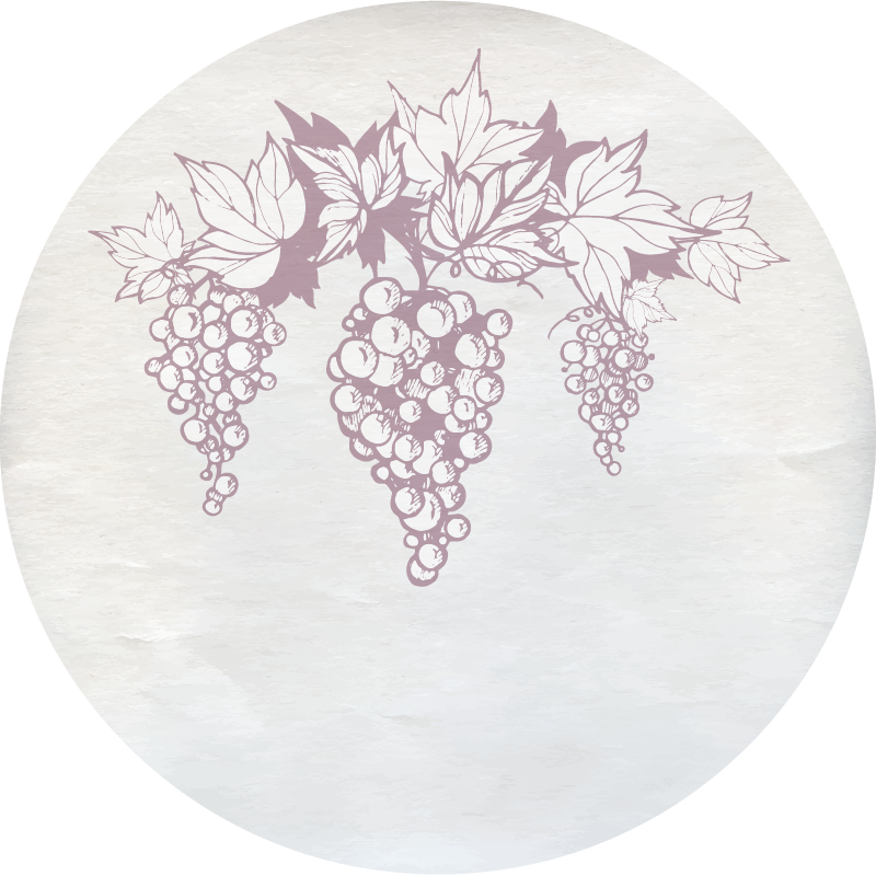 Retro grozdje narava preproga design - TenStickers