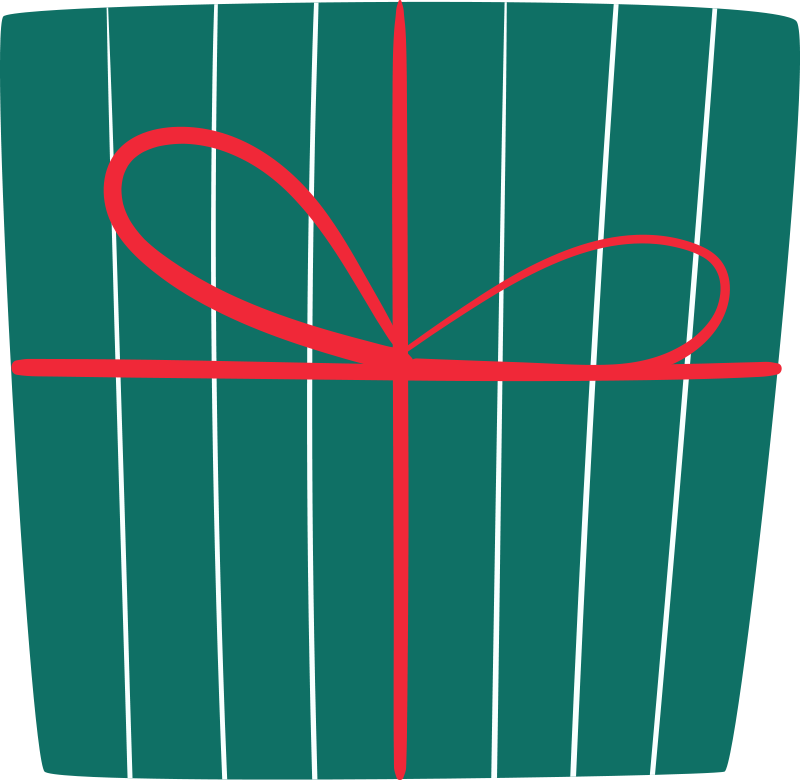 Božična darila božično drevo mat - TenStickers