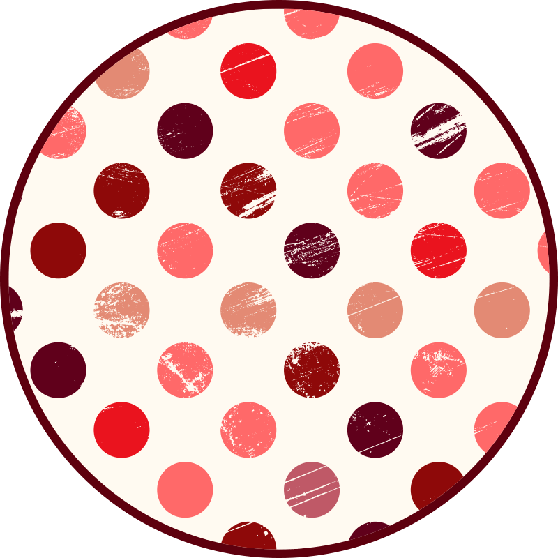 Odtenki rdečih pik geometrijske preproge iz vinila - TenStickers